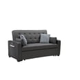 thumbnail image 1 of William Modern Gray Fabric Sleeper Sofa with 2 USB Charging Ports and 4 Accent Pillows, 1 of 8