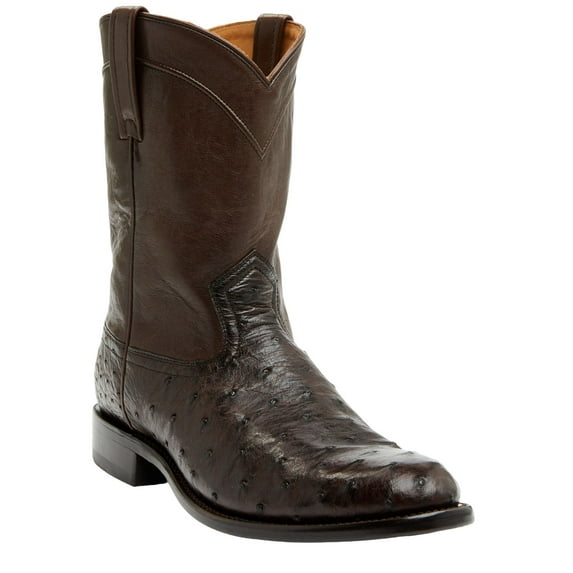 Cody James Black 1978 Men's Carmen Exotic Full-Quill Ostrich Roper Boot Medium Chocolate 7.5 D