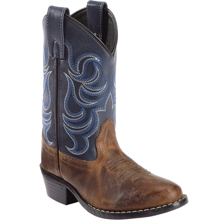Cody James Boys' Holt Two-Tone Embroidered Western Boot Round Toe - 41477 12 D