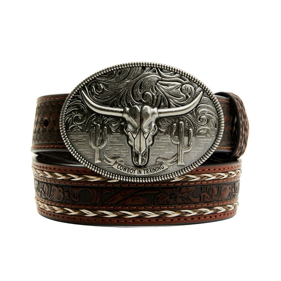 Cody James Boys' Longhorn Tooled Belt - CJBAFA22BT1 18