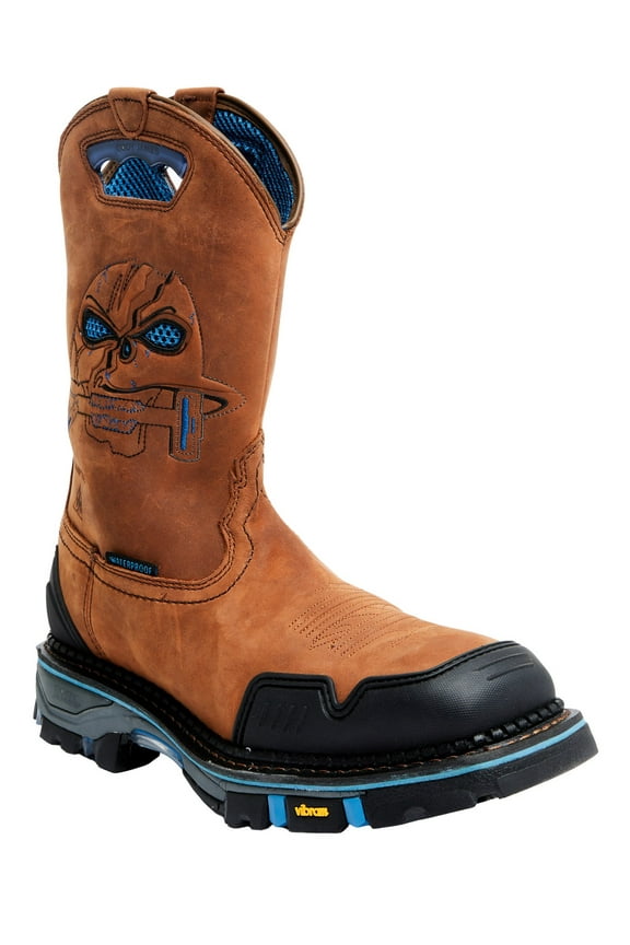 Men's 11" Decimator Waterproof Western Work Boot Nano Brown 11.5 EE US