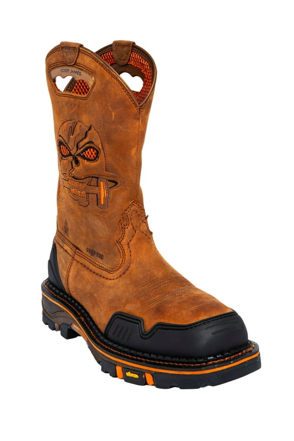 Men's 11" Decimator Western Work Boot Nano Composite Toe - DBP-3-B 9.5 EE US