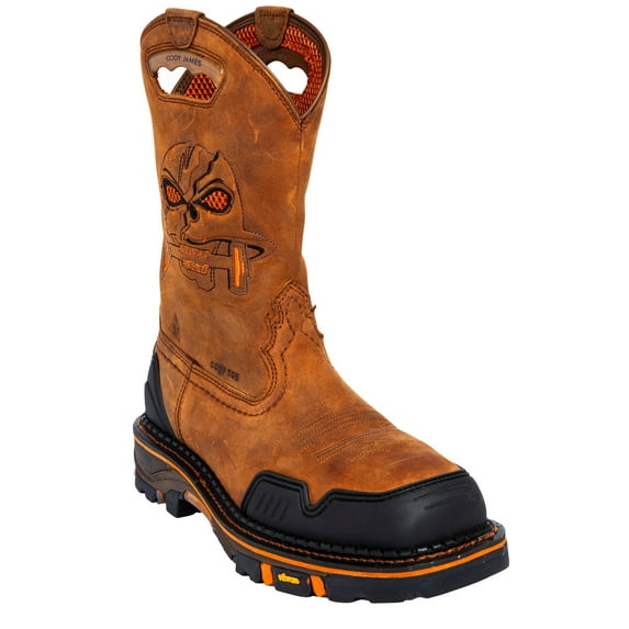Cody James Men's 11" Decimator Western Work Boot Nano Composite Toe Brown 9 EE US