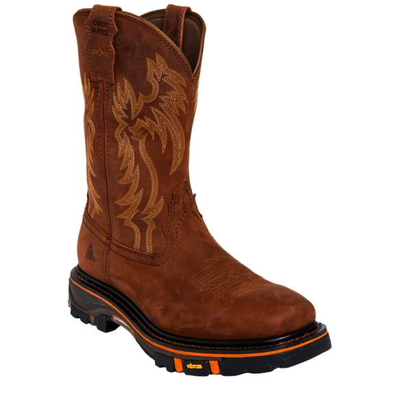Cody James Men's 11" Decimator Western Work Boot Soft Toe Brown 15 D(M) US
