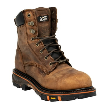Cody James Men's 8" Decimator Work Boot Soft Toe Brown 8 D(M) US