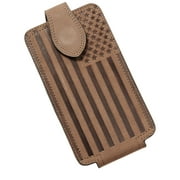 Cody James Men's American Flag Cell Phone Wallet Brown One Size