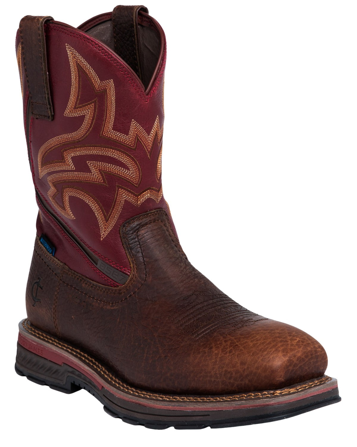 Cody James Men s Ase7 Disruptor Waterproof Western Work Boot Nano Composite Toe Brown 8 D M US Walmart