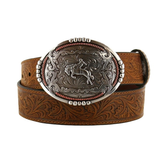 Cody James Men's Bronc Buckle Tooled Leather Belt - BLT214-26 34