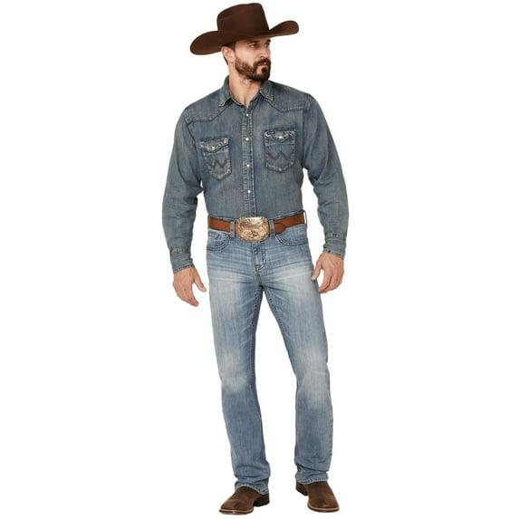 Cody James Men's Buckskin Wash Jackson Slim Straight Stretch Denim Jeans Blue 34W x 30L US