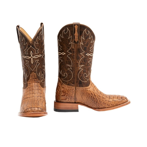 Cody James Men's Burnished Caiman Exotic Boot Broad Square Toe - BBME025 13 EE US