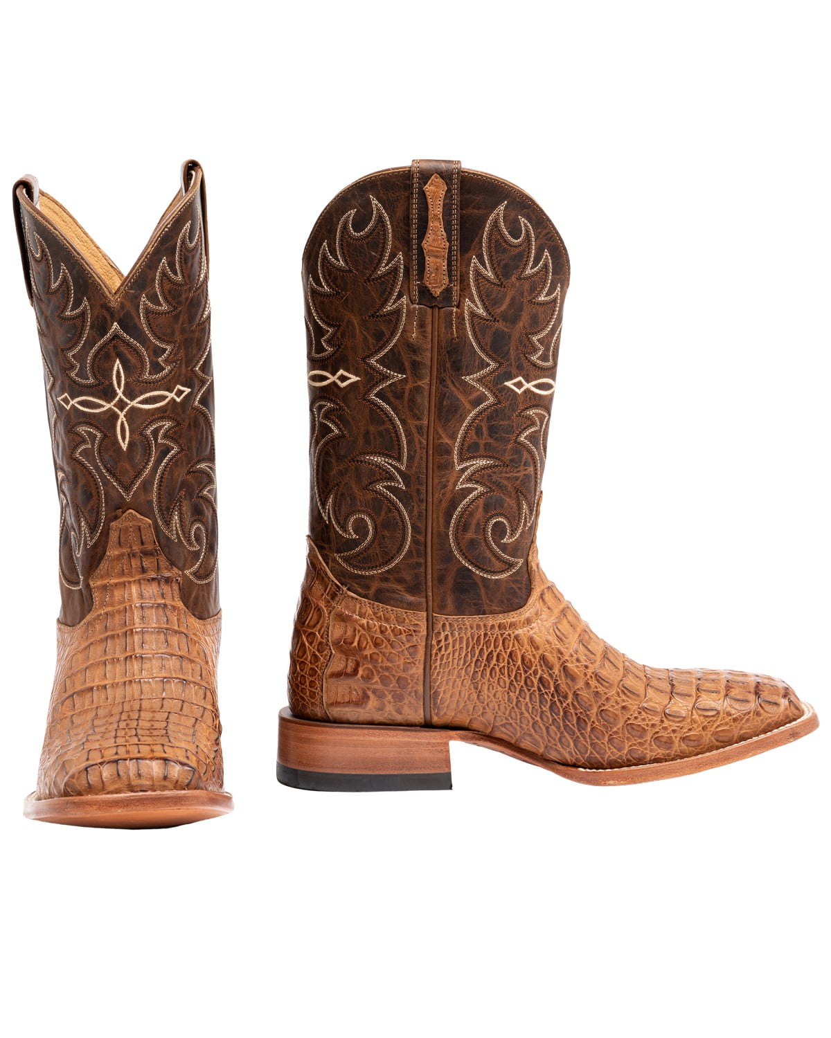 Cody James Men s Burnished Caiman Exotic Boot Broad Square Toe BBME025 7.5 EE US Walmart