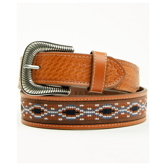 Cody James Men's Chesny Cross-Stitched Western Belt Big - CJASP25BT8-BIG 48