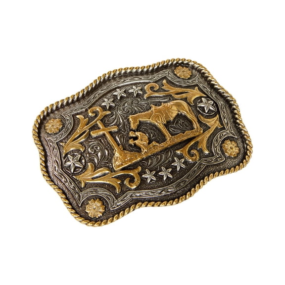 Cody James Men's Christian Cowboy Rectangle Belt Buckle - 938 One Size