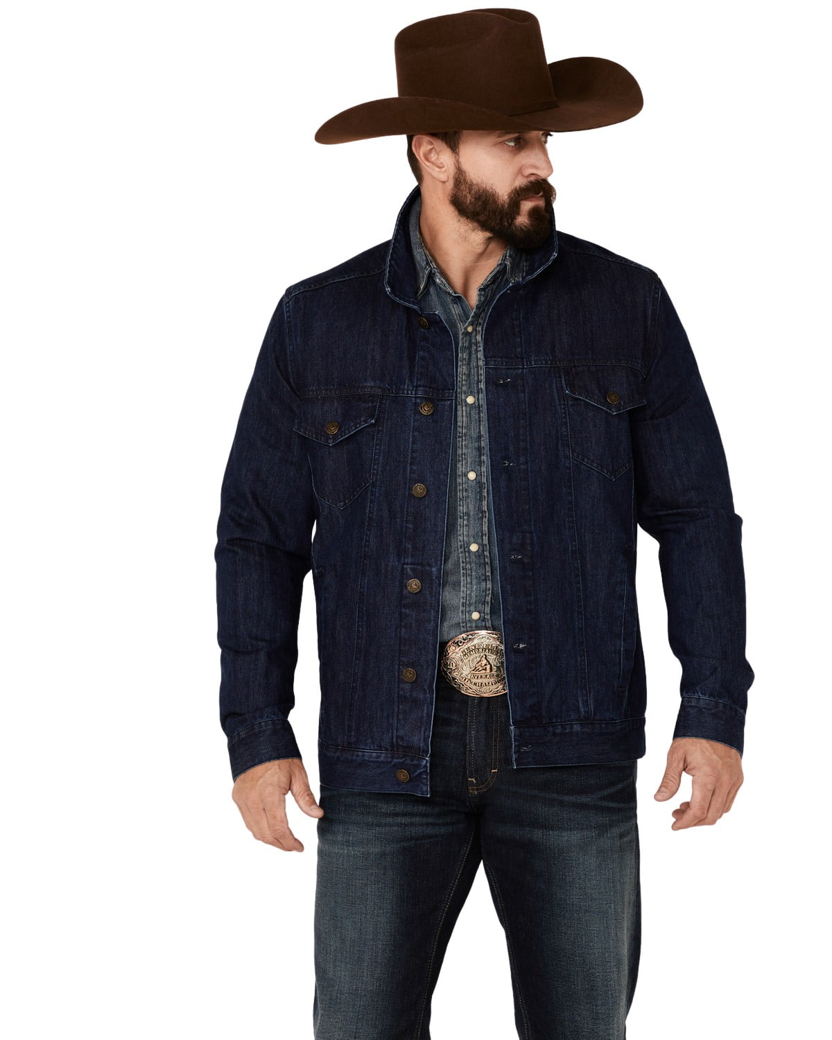 Cody James Men's Coasting Medium Wash Button-Front Unlined Denim Jacket  Indigo Small US