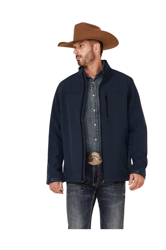 Men's Core Steamboat Logo Zip-Front Softshell Jacket - CCFA21J6-NVY X-