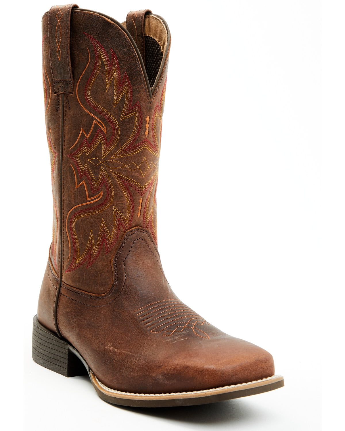 Cody James Men's Brandy Genuine Ostrich Exotic Western Boot Broa 並行輸入品 Cody James Men\u0027s Brandy Exotic Python Western Boots - Broad Square