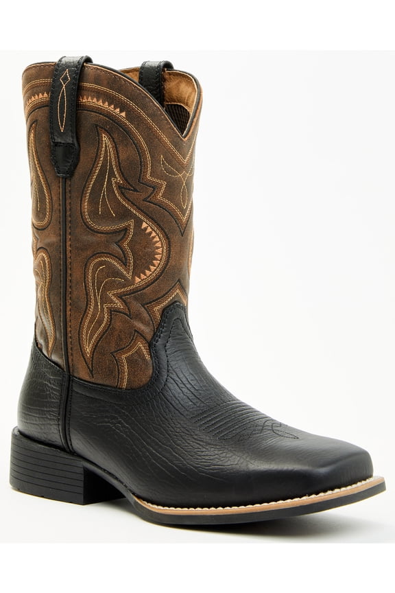 Men's Cush Core&Reg; Maverick Performance Western Boot Broad Square Black 11 EE  US