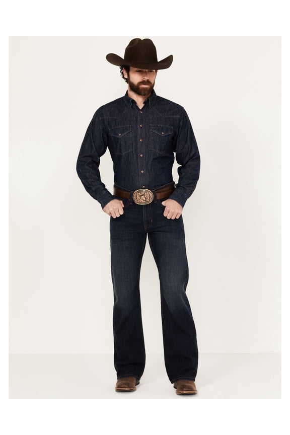 Men's Reiner Wash Duke Relaxed Bootcut Denim Jeans Dark Wash 38W x 32L US