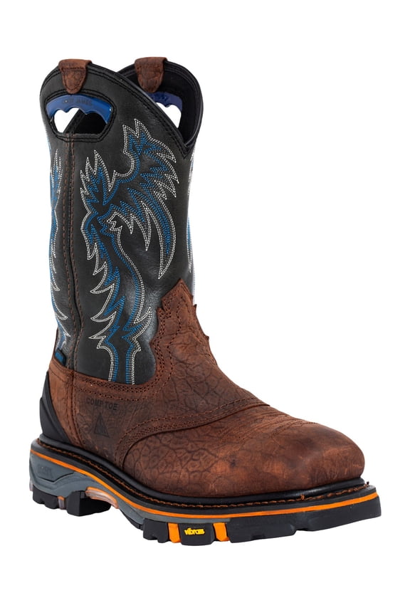 Men's Men'S 11" Decimator Waterproof Western Work Boot Nano Brown 11 EE  US