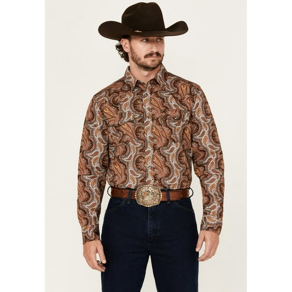Cody James Men's Dennis Paisley Print Long Sleeve Snap Western Shirt - CJHO24W48-RUCOP XX-