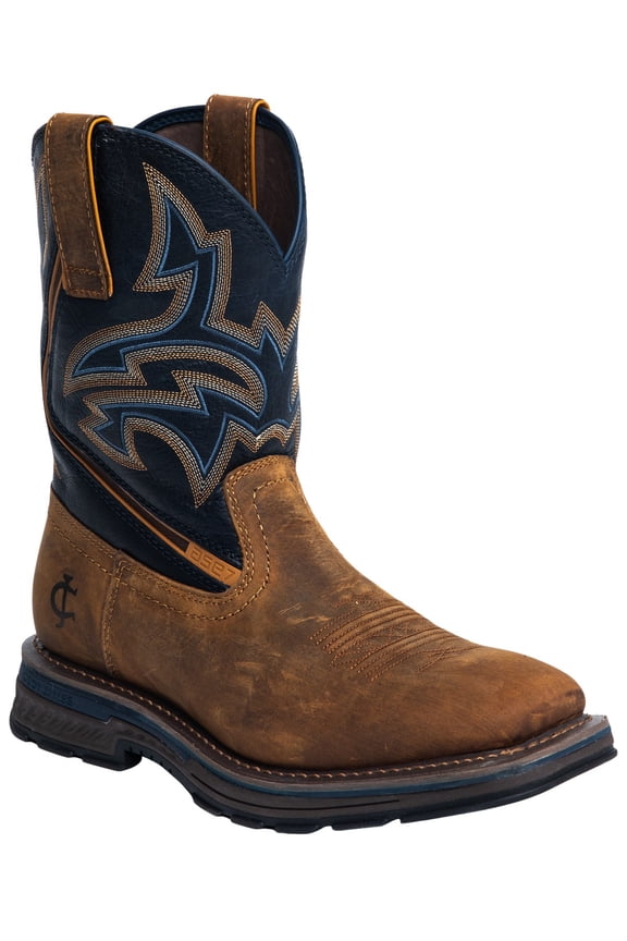 Men's 11" Ase7 Disruptor Western Work Boot Soft Toe Brown 13 EE US