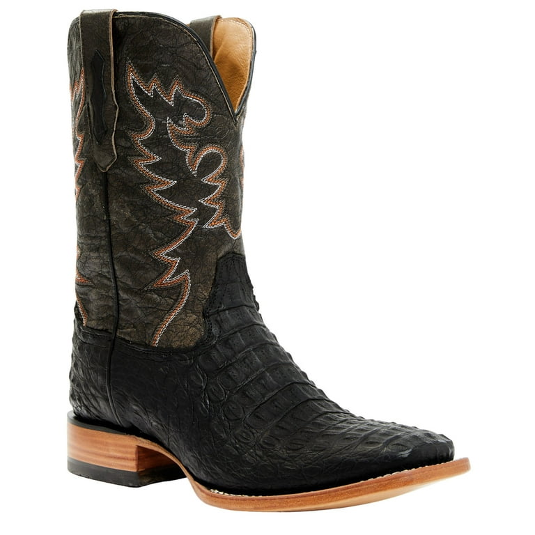 Exotic square toe outlet boots