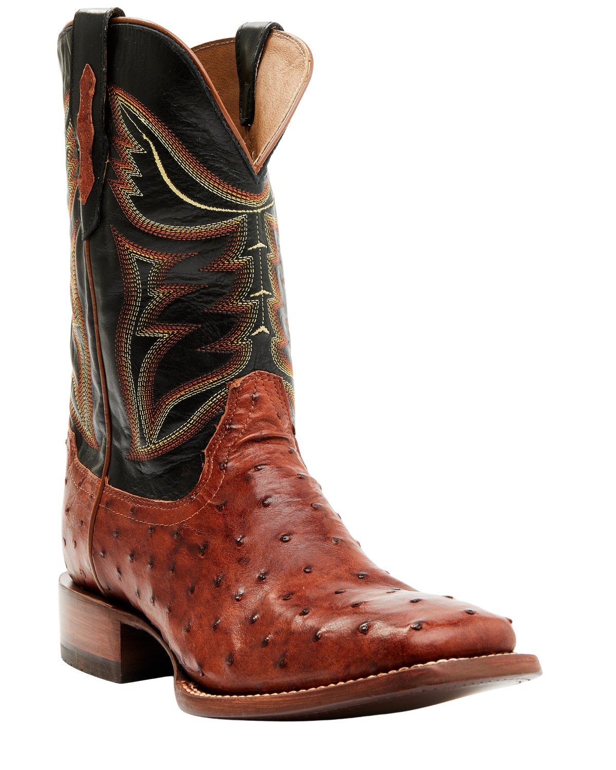 大猿 Cody James Men's Full Quill Cognac Ostrich Exotic Western