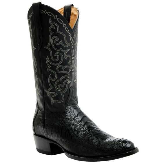 Cody James Men's Exotic Ostrich Leg Western Boot Round Toe - BBME-202 12 D(M) US