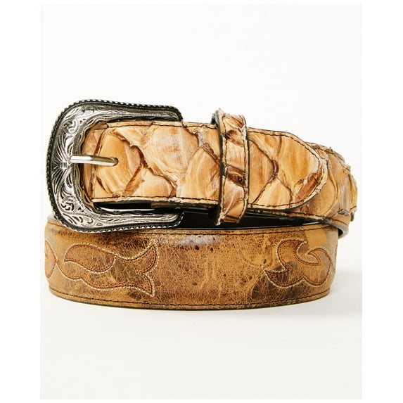 Cody James Men's Exotic Pirarucu Billet Belt - CJAHO24BT14-LTBN 32