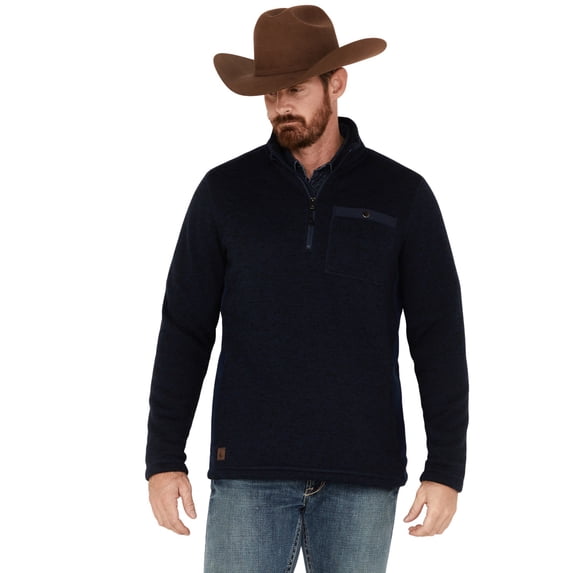 Cody James Men's Fighter 1/4 Zip Jacket Navy Medium US