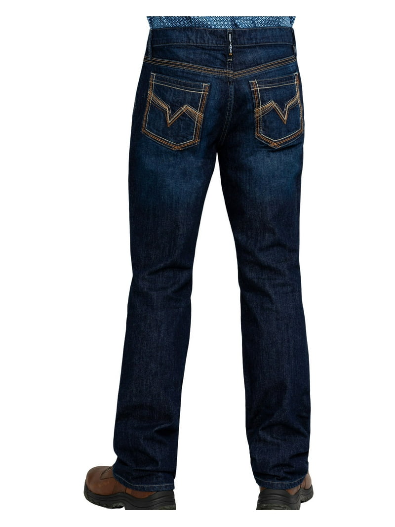 Cody James Men's 30W x 32L Dark Indigo Slim Bootcut Work Jeans