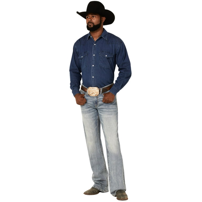 Cody James Men s Hacienda Medium Wash Stretch Slim Bootcut Jeans Medium Wash 33W x 36L US