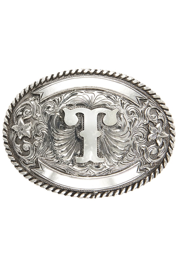 Unisex Initial T Belt Buckle - 721-T One Size