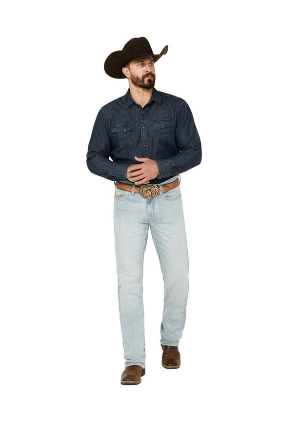 Men's Jamestown Wash Jackson Slim Straight Stretch Denim Jeans Light Wash 29W x 36L US