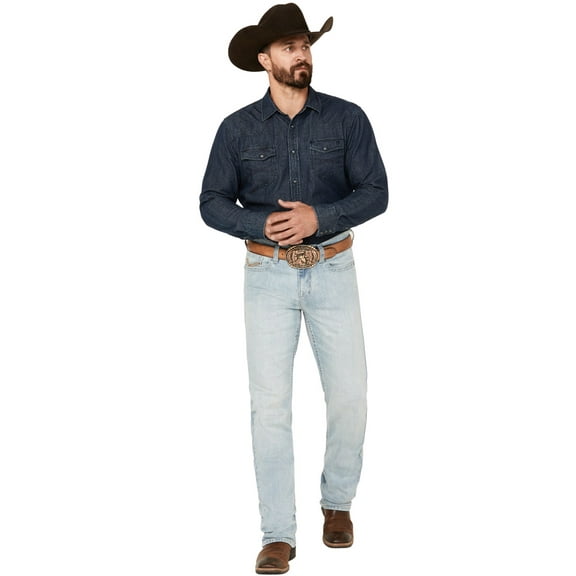 Cody James Men's Jamestown Wash Jackson Slim Straight Stretch Denim Jeans Light Wash 36W x 32L  US