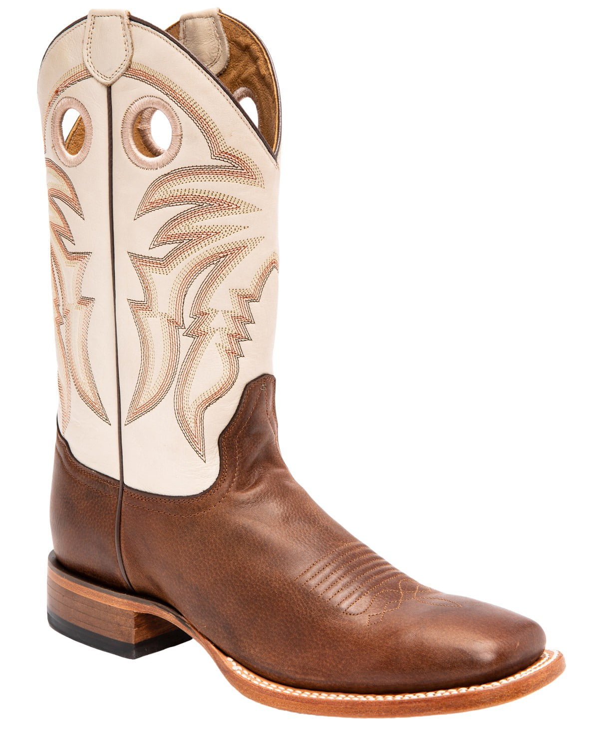 Cody James Men's Leather Cowboy Boot Broad Square Toe Brown
