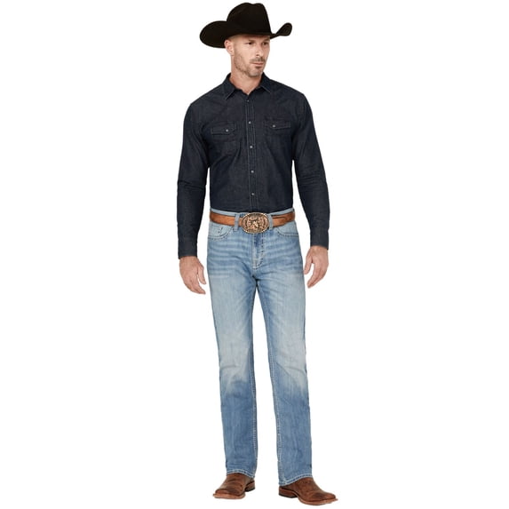 Cody James Men's Clovehitch Wash Jackson Slim Straight Stretch Denim Jeans Blue 42W x 32L US