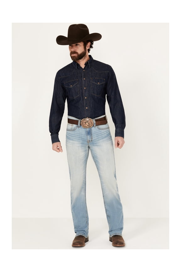 Men's Men'S Cowboy Wash Jackson Slim Straight Stretch Denim Light Wash 32W x 36L US
