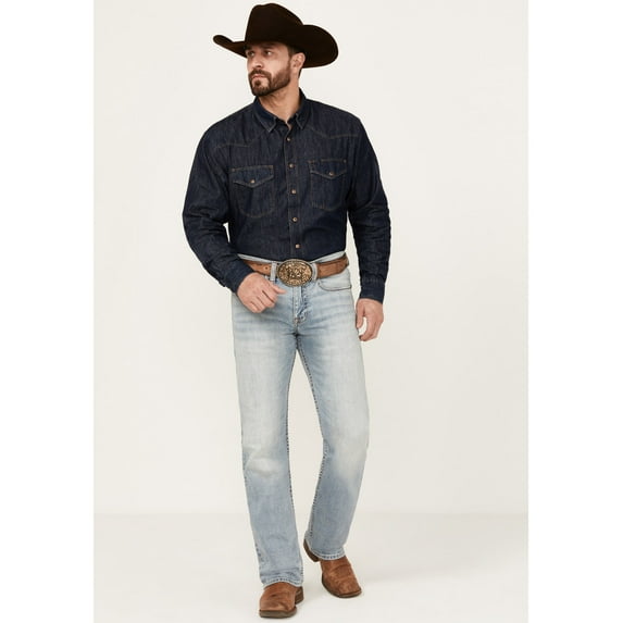 Cody James Men's Sawbuck Wash Jackson Slim Straight Stretch Denim Jeans Blue 31W x 36L US