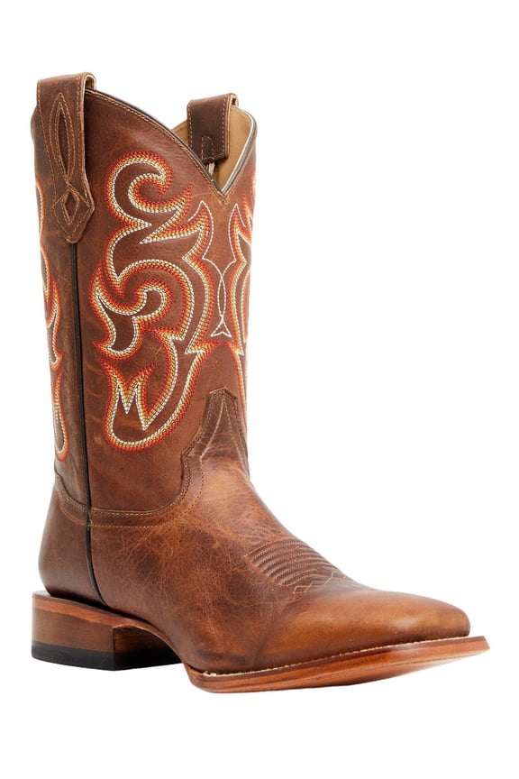 Men's Lynx Western Boot Broad Square Toe Brown 9 D(M) US