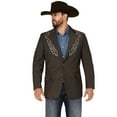 thumbnail image 1 of Cody James Men's Memphis Embroidered Boot Stitch Blazer - CJEB21F11-BRN 44 REG  US, 1 of 4