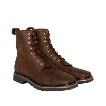 Cody James Men's Mustang Lace-Up Kiltie Work Boot Soft Toe Brown 12 D(M) US