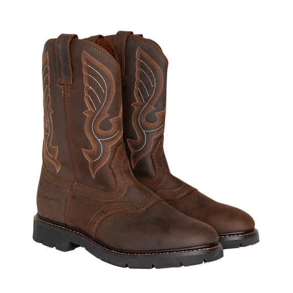 Cody James Men's Mustang Western Pull-On Work Boot Soft Toe - C9RR2 13 EE US