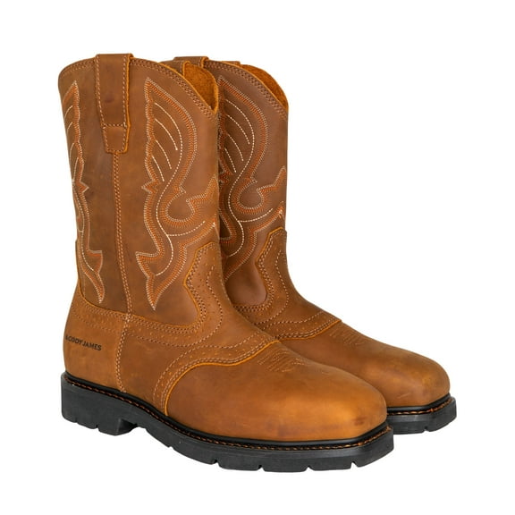 Cody James Men's 11" Mustang Western Work Boot Composite Toe Brown 9 D(M) US