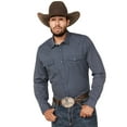 thumbnail image 1 of Cody James Men's Old West Checkered Print Long Sleeve Snap Western Shirt Big - CJHO23W31-B DKBLU 4X, 1 of 4