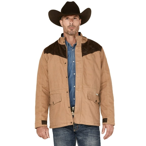 Cody James Men's Olton Utility Canvas Rancher Hooded Jacket - CJFA22O22-BGE Medium