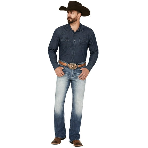 Cody James Men's Oregon Wash Wyatt Slim Bootcut Stretch Denim Jeans - CJSU23J93 34W x 36L US