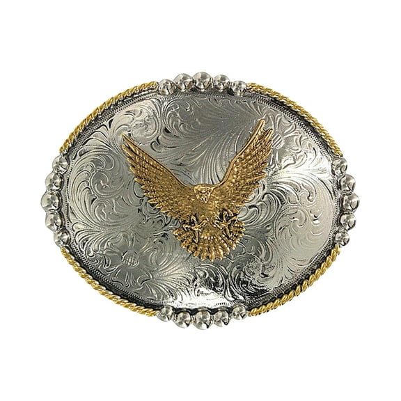 Cody James Men's Oval Eagle Belt Buckle Silver One Size