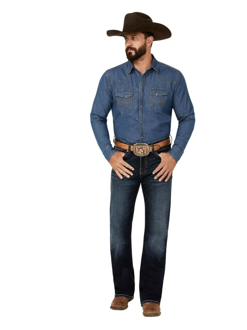 Cody James Men's Relaxed Fit Bootcut Stretch Denim Dark Wash