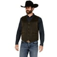 thumbnail image 1 of Cody James Men's Pancho Villa Oilskin Button-Front Western Vest - CMHO21V20-BRN XX-, 1 of 4